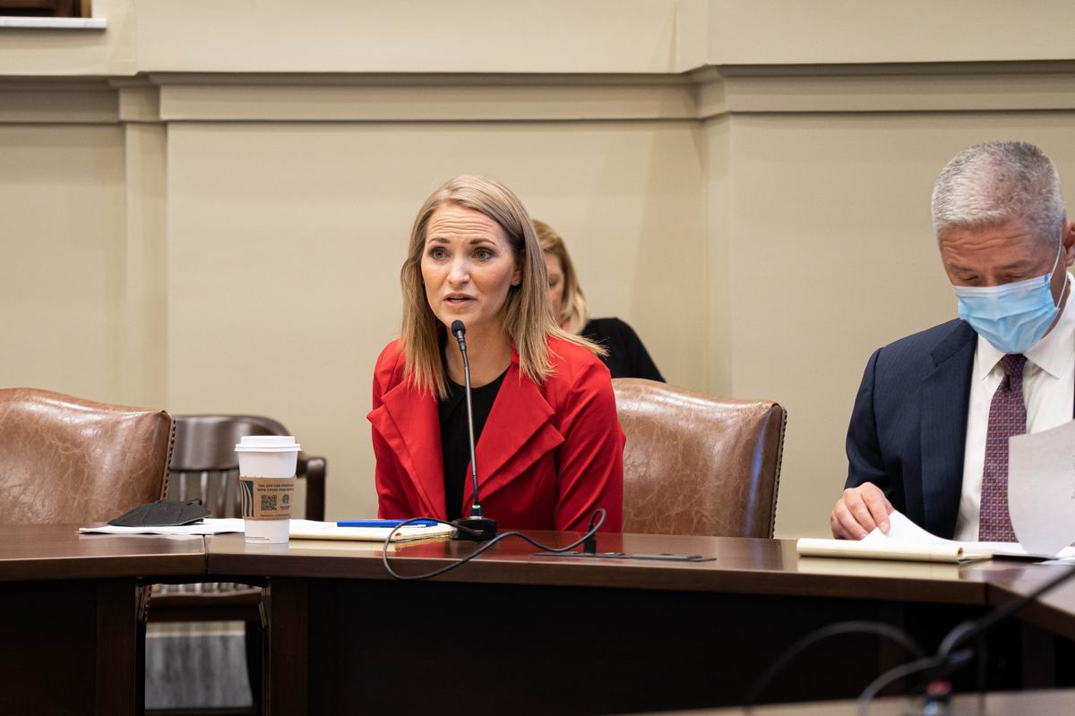 Sen. Carri Hicks, D-Oklahoma City, addresses the Senate Business, Commerce and Tourism Committee during her interim study Tuesday to learn why Oklahomans are not returning to work. 