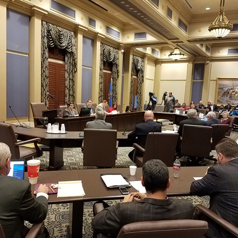 Legislative members discuss priorities for medical marijuana testing Wednesday at the Capitol.