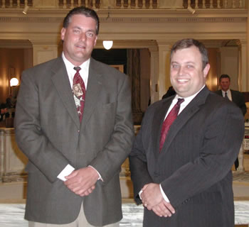 Sen. Glenn Coffee (right) and Rep. Richard Phillips, authors of HB 1081