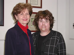 Sen Daisy Lawler with Cindy Broaddus, inspiration for SB 625.