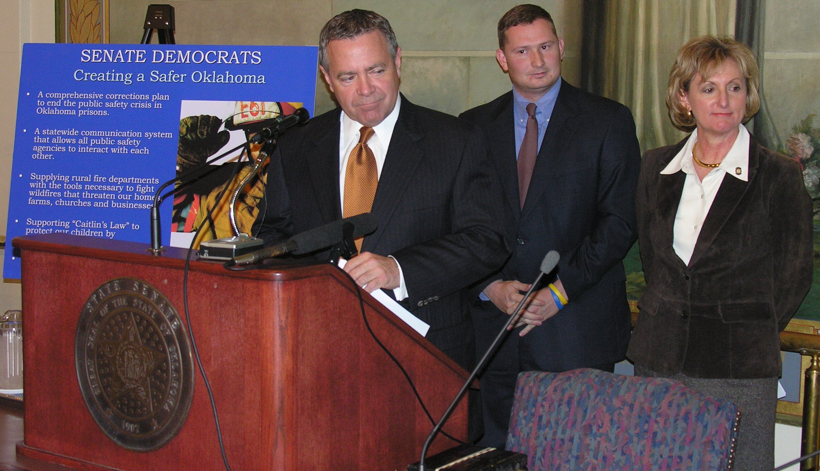 Senators Mike Morgan, Kenneth Corn and Susan Paddack discuss Democratic Agenda for a Safer Oklahoma.