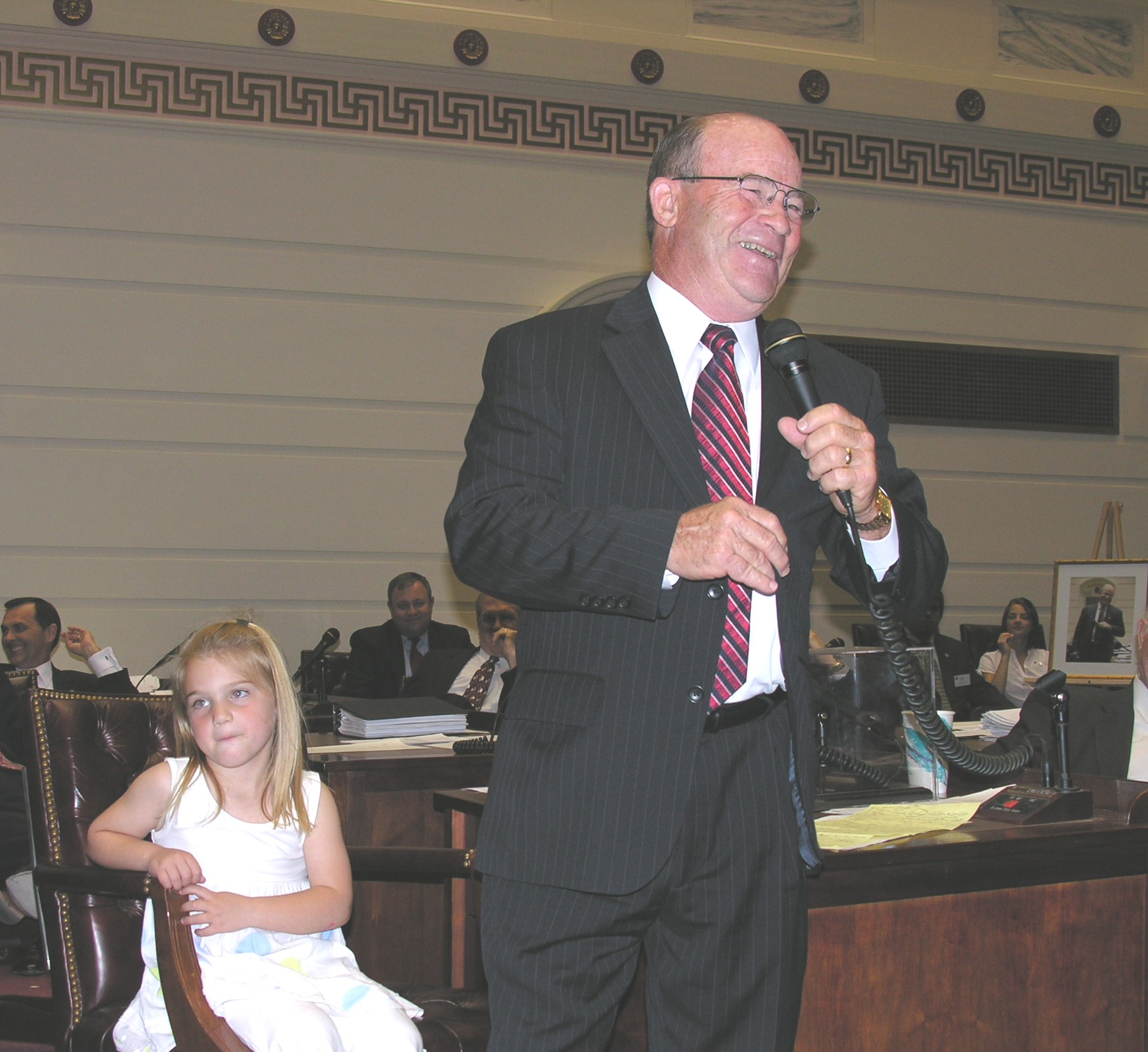 Sen. Frank Shurden was honored by fellow Senators Tuesday as he finishes his final session due to term limits.  