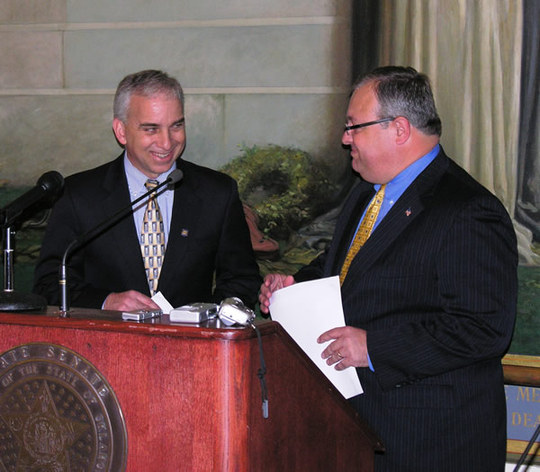 House Speaker Chris Benge and Senate Pro Tem Glenn Coffee announce major Lawsuit Reform agreement.