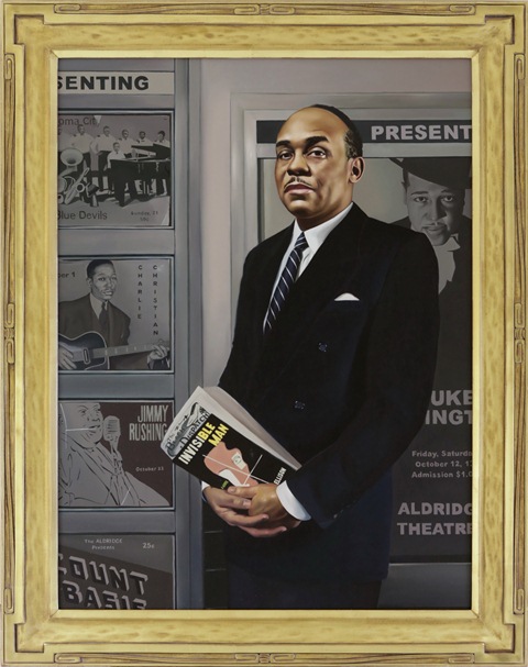 Portrait of Ralph Ellison by Oklahoma artist Tracy Harris, dedicated Thursday at the state Capitol. 