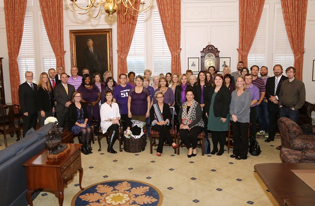 Staff and members of the Senate donated goods and money to YWCA Oklahoma City as part of the agency’s annual efforts to support nonprofit organizations throughout Oklahoma. 