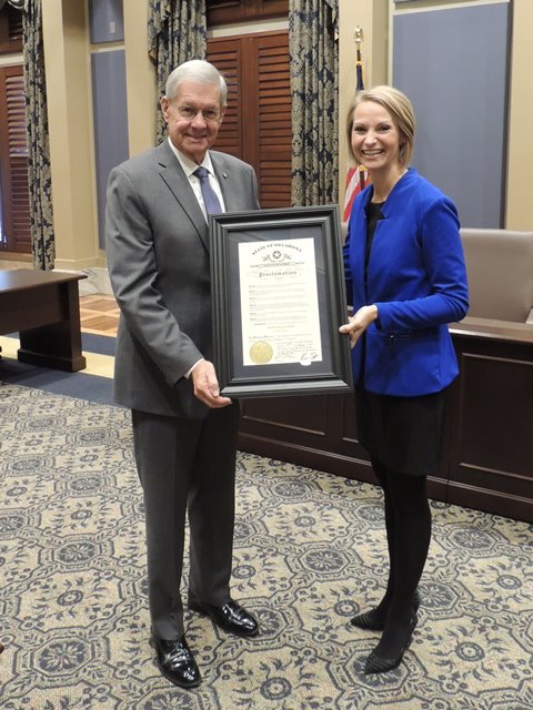 Legislative Diabetes Caucus Co-Chairs Sen. Frank Simpson and Sen. Carri Hicks shared a proclamation signed by Gov. Kevin Stitt naming November as Diabetes Awareness Month in Oklahoma. 